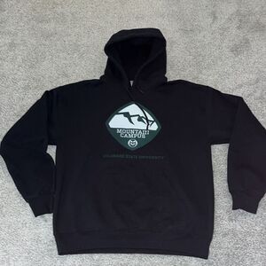 Black thick Colorado State Rams Cam the Ram Hooded hoodie sweatshirt M